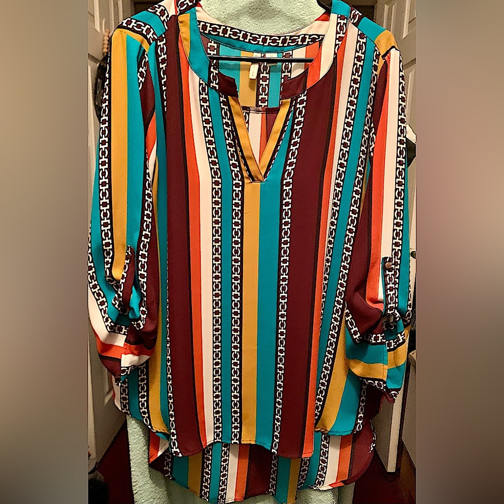 Cato Multicolor Striped Women's Top